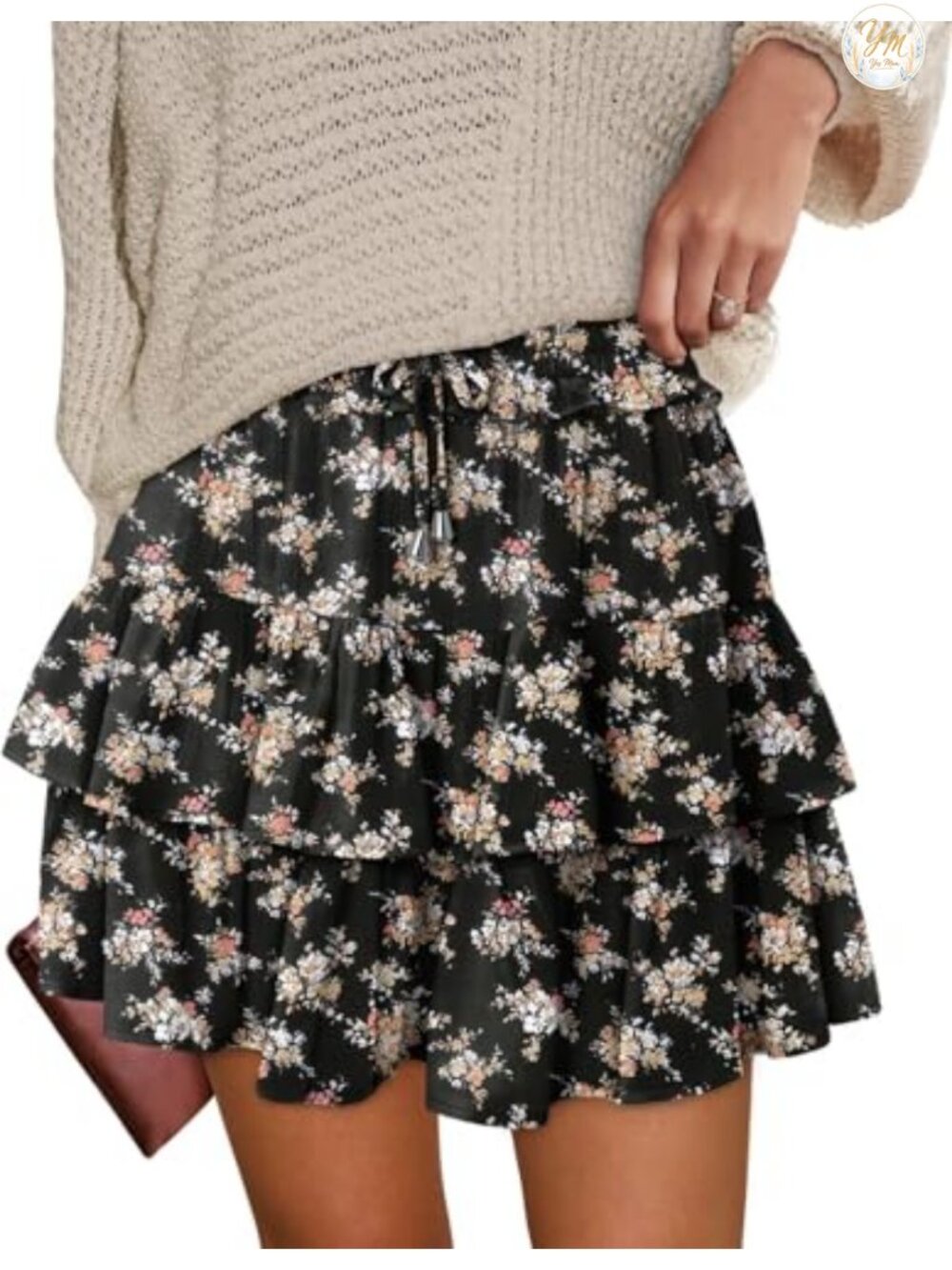 Flowy Ruffle Tiered Skort Shorts Women Golf Tennis Skirt